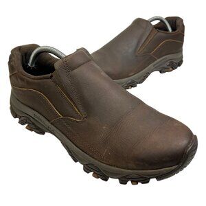 Merrell Moab Adventure Moc Slip On Brown Leather Shoes J91837 Mens Size 10.5